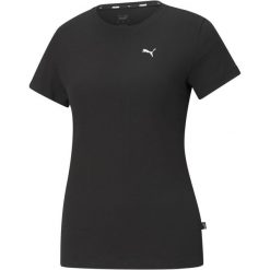 Koszulka treningowa damska Puma ESS Small Logo Tee. Czarne koszulki sportowe Puma, bez wzorów, bez ramiączek. Za 175.00 zł.