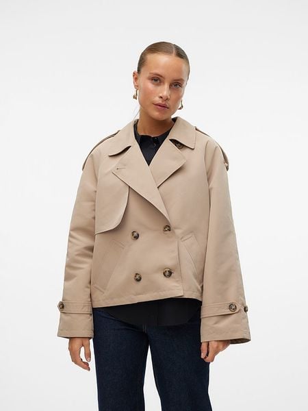 Vero Moda Kurtka przejściowa "Chloe" w kolorze beżowym rozmiar: M. Brązowe kurtki Vero Moda, m, bez wzorów, z materiału, bez kaptura. Za 139.95 zł.