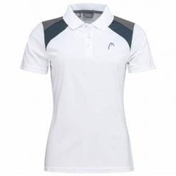 Koszulka polo damska CLUB 22 Tech. Białe koszulki polo Head, uniwersalny, bez wzorów, z materiału, bez kołnierzyka, bez ramiączek. Za 262.00 zł.
