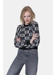 PINKO Sweter Gypsies Biały Regular Fit. Białe swetry Pinko, xs, bez wzorów, z wiskozy, bez ramiączek. Za 829.47 zł.