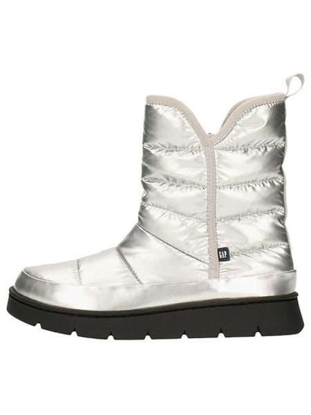 GAP Botki zimowe "Richmond" w kolorze srebrnym rozmiar: 37. Szare botki GAP, na zimę, bez wzorów, z materiału, z okrągłym noskiem, bez obcasa, bez zapięcia. Za 91.12 zł.