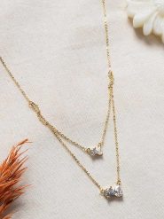 Lodie Silver Pozłacany naszyjnik z cyrkoniami - dł. 50 cm rozmiar: onesize. Szare naszyjniki Lodie Silver, z cyrkonią, metalowe. Za 73.99 zł.