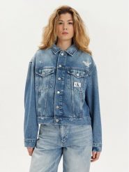 Calvin Klein Jeans Kurtka jeansowa J20J222787 Niebieski Boxy Fit. Niebieskie kurtki Calvin Klein Jeans, xl, bez wzorów, z bawełny, bez kaptura. Za 439.99 zł.