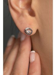 Heliophilia Srebrne kolczyki-wkrętki z cyrkoniami rozmiar: onesize. Szare kolczyki Heliophilia, z cyrkonią, srebrne. Za 48.45 zł.