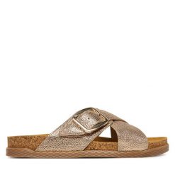 Klapki Lasocki. Żółte klapki Lasocki, bez wzorów, bez obcasa. Za 159.99 zł.