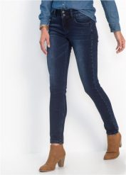 Modelujące dżinsy ze stretchem o kroju slim fit. Niebieskie jeansy bonprix, bez wzorów. Za 169.99 zł.