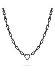 Liebeskind Naszyjnik z elementem ozdobnym - dł. 45 cm rozmiar: onesize. Czarne naszyjniki Liebeskind, ze stali. Za 130.99 zł.