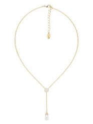 U.S. Polo Assn. Pozłacany naszyjnik z zawieszką - dł. 37 cm rozmiar: onesize. Białe naszyjniki U.S. Polo Assn., z kryształem, metalowe. Za 86.99 zł.