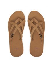 Teva Japonki Olowahu 6840 Brązowy. Brązowe klapki Teva, bez wzorów, z materiału, bez obcasa. Za 159.99 zł.