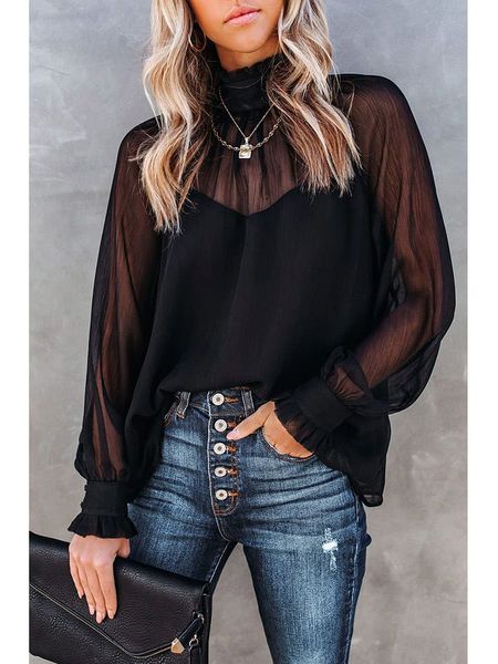 Milan Kiss Bluzka w kolorze czarnym rozmiar: L. Czarne bluzki Milan Kiss, l, bez wzorów, bez kołnierzyka, bez ramiączek. Za 113.63 zł.