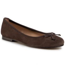 Gino Rossi I020-26211LM Brązowy. Brązowe baleriny Gino Rossi, bez wzorów, ze skóry, bez obcasa. Za 229.99 zł.