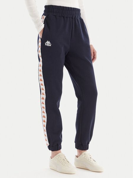 Kappa Spodnie dresowe 311M8HW R10 Granatowy Regular Fit. Niebieskie spodnie dresowe Kappa, m, bez wzorów, z bawełny. Za 149.99 zł.