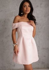 Różowa Koktajlowa Sukienka Hiszpanka VICES Typu Bombka Iaonara. Czerwone sukienki Renee, l, bez wzorów, bez kołnierzyka, bez ramiączek, mini, bombki. Za 189.99 zł.