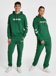 Bluza z logo Hummel Legacy. Zielone bluzy Hummel, na wiosnę, m, bez wzorów, z bawełny, z kapturem. Za 182.70 zł.