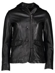 Buffalo Skórzana kurtka w kolorze czarnym rozmiar: 38. Czarne kurtki Buffalo, bez wzorów, ze skóry, bez kaptura. Za 485.45 zł.