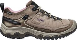 Damskie buty trekkingowe Keen Targhee IV WP. Brązowe trekkingi Keen, z materiału, trekkingowe. Za 621.65 zł.