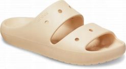 Klapki Dla Dorosłych Crocs Classic V2 Sandal. Brązowe klapki Crocs, bez wzorów, z materiału, bez obcasa. Za 135.99 zł.