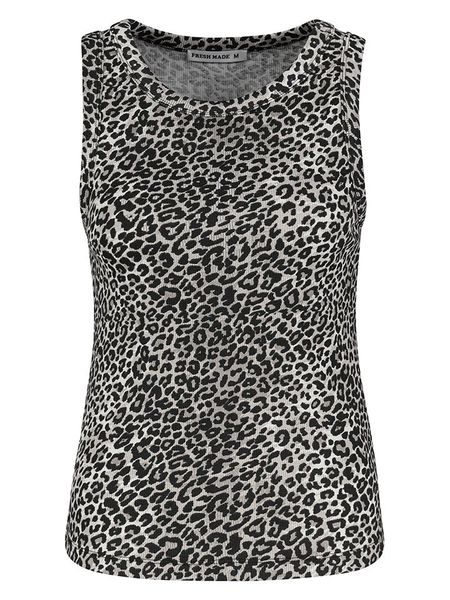 Fresh Made Top w kolorze kremowo-czarnym rozmiar: XS. Brązowe topy Fresh Made, xs, bez wzorów, z bawełny, bez kołnierzyka, bez ramiączek. Za 41.49 zł.