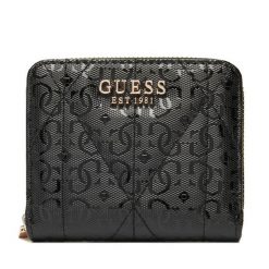 Mały Portfel Damski Guess. Czarne portfele Guess, z aplikacjami. Za 219.99 zł.