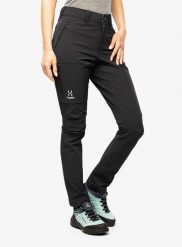 Spodnie softshell damskie Haglofs Moran Softshell Slim Pant. Czarne spodnie narciarskie Haglöfs, s, bez wzorów, z materiału, trekkingowe. Za 450.99 zł.