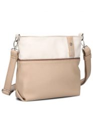 Zwei Torebka w kolorze beżowo-kremowym - 27 x 23 x 10 cm rozmiar: onesize. Brązowe torby na ramię Zwei, bez wzorów, z materiału, na ramię, bez dodatków. Za 184.46 zł.