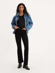 Levi's Dżinsy "725" - Bootcut fit - w kolorze czarnym rozmiar: W24/L32. Czarne jeansy Levi's®, l, z aplikacjami, z podwyższonym stanem. Za 184.46 zł.