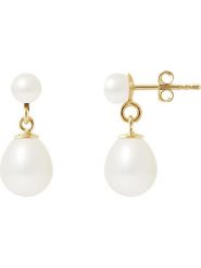 Pearline Złote kolczyki-wkrętki z perłami rozmiar: onesize. Białe kolczyki Pearline, z perłą, złote. Za 600.99 zł.