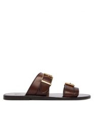 Polo Ralph Lauren Klapki 818P01589003 Brązowy. Brązowe klapki Polo Ralph Lauren, bez wzorów, ze skóry, bez obcasa. Za 1,499.00 zł.