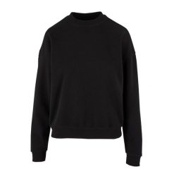 Bluza Damska Frotte Z Okrągłym Dekoltem Oversize. Czarne bluzy Urban Classics, m, bez wzorów, bez kaptura. Za 115.99 zł.