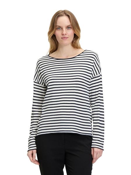 BETTY & CO Sweter w kolorze granatowo-białym rozmiar: 46. Białe swetry Betty & Co, bez wzorów, bez ramiączek. Za 86.95 zł.