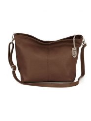 Lucca Baldi Skórzana torebka "Trapani" w kolorze brązowym - 33 x 14 x 25 cm rozmiar: onesize. Brązowe torby na ramię Lucca Baldi, bez wzorów, z materiału, na ramię, bez dodatków. Za 272.31 zł.