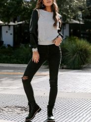 LA Angels Bluza w kolorze szaro-czarnym rozmiar: M. Czarne bluzy LA Angels, m, bez wzorów, bez kaptura. Za 126.99 zł.