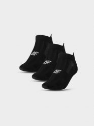 4F Skarpetki treningowe przed kostkę (3-pack) damskie - czarne 35-38. Czarne skarpety 4f, bez wzorów, z elastanu. Za 44.99 zł.