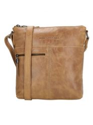 HIDE & STITCHES Skórzana torebka "Porto" w kolorze jasnobrązowym - 23 x 23 x 4 cm rozmiar: onesize. Brązowe torby na ramię HIDE & STITCHES, bez wzorów, z materiału, na ramię, bez dodatków. Za 208.99 zł.