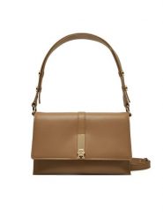 Tommy Hilfiger Torebka AW0AW16893 Beżowy. Brązowe torebki klasyczne TOMMY HILFIGER, bez wzorów, ze skóry, bez dodatków. Za 329.99 zł.