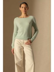 Perfect Cashmere Kaszmirowy sweter "Leslie" w kolorze zielonym rozmiar: M. Zielone swetry Perfect Cashmere, m, bez wzorów, z kaszmiru, bez ramiączek. Za 264.15 zł.