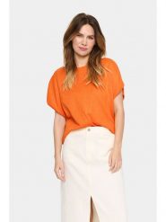 SAINT TROPEZ Sweter "Mila" w kolorze pomarańczowym rozmiar: L. Pomarańczowe swetry Saint Tropez, l, bez wzorów, bez ramiączek. Za 100.99 zł.