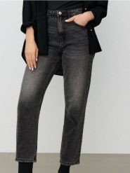 Jeansy mom fit - szary. Szare jeansy Sinsay, l, bez wzorów. Za 59.99 zł.