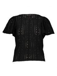 ONLY Koszulka w kolorze czarnym rozmiar: XL. Czarne bluzki Only, xl, bez wzorów, ze splotem, bez kołnierzyka, bez ramiączek. Za 48.39 zł.