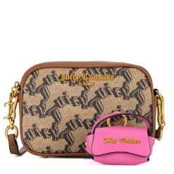 Torebka Juicy Couture. Brązowe listonoszki Juicy Couture, bez wzorów, bez dodatków. Za 229.99 zł.