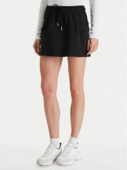 Calvin Klein Jeans Spódnica mini Monogram LV047B268G Czarny Regular Fit. Czarne spódnice Calvin Klein Jeans, m, bez wzorów, z bawełny, mini. Za 289.99 zł.