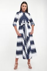 Sukienka midi w paski JOSEPH RIBKOFF. Sukienki Joseph Ribkoff, xs, bez wzorów, bez kołnierzyka, bez ramiączek, midi. Za 1,179.00 zł.