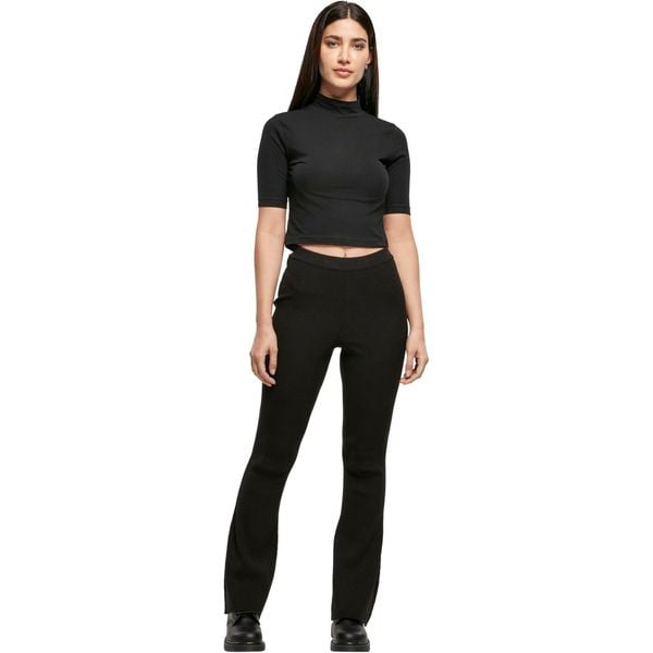 Legginsy damskie Urban Classics Rib Knit Bootcut. Czarne legginsy Urban Classics, bez wzorów. Za 214.00 zł.