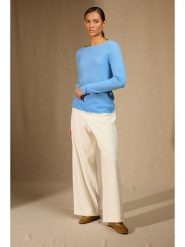 Perfect Cashmere Kaszmirowy sweter "Megan" w kolorze błękitnym rozmiar: S. Niebieskie swetry Perfect Cashmere, s, bez wzorów, z kaszmiru, bez ramiączek. Za 347.99 zł.