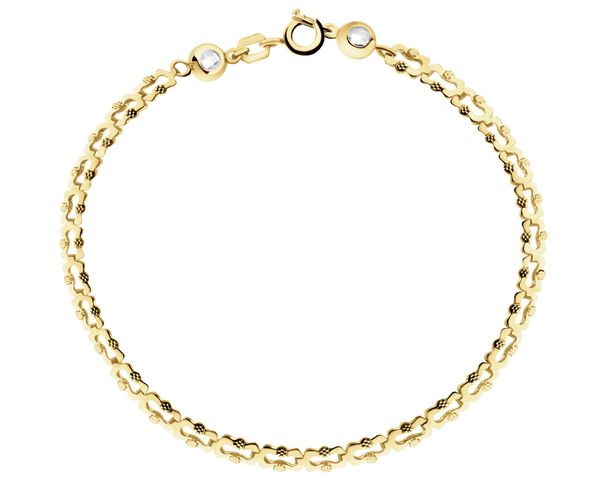 Złota bransoletka z cyrkoniami. Żółte bransoletki Apart, z cyrkonią, złote. Za 1,589.00 zł.