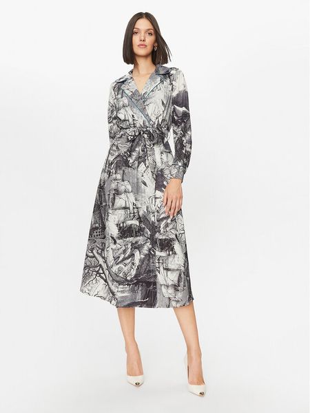 Imperial Sukienka codzienna A9990005Q Szary Regular Fit. Szare sukienki Imperial, na co dzień, m, bez wzorów, z syntetyku, bez kołnierzyka, bez ramiączek, proste. Za 309.99 zł.