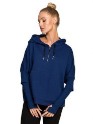 Made of emotion Bluza w kolorze granatowym rozmiar: L/XL. Niebieskie bluzy Made Of Emotion, l, bez wzorów, z kapturem. Za 166.88 zł.