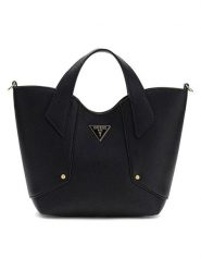 Guess Torebka w kolorze czarnym - 27 x 20 x 10 cm rozmiar: onesize. Czarne torby na ramię Guess, z aplikacjami, z materiału, przez ramię, bez dodatków. Za 382.99 zł.