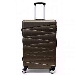 Walizka na kółkach Sapphire ST-2240 brązowa - duża L DUO. Brązowe walizki Sapphire, bez wzorów, duże. W wyprzedaży za 149.80 zł.