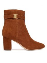LAUREN RALPH LAUREN Botki Kellie Bt Hi 802967827002 Brązowy. Brązowe botki Lauren Ralph Lauren, bez wzorów, ze skóry, bez obcasa, na słupku, bez zapięcia. Za 1,199.00 zł.